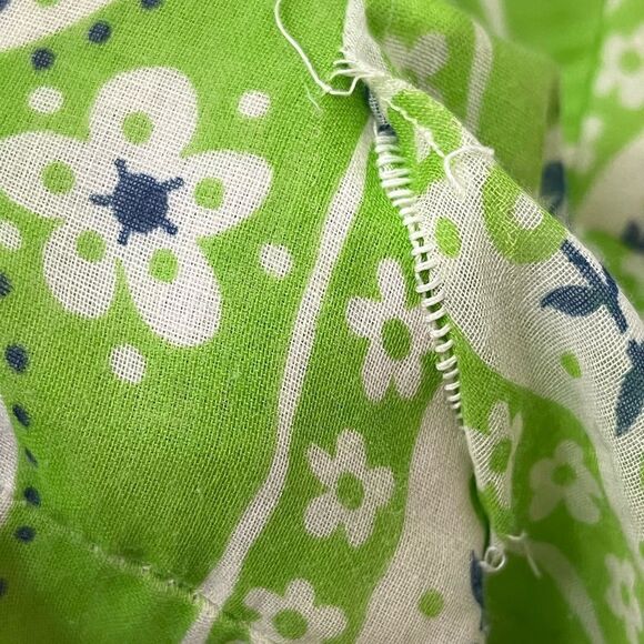 Vintage 60’s Bob Atkinson Lime Green Bandana print Mini Dress S - Picture 7 of 13